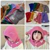Boys Girls Bear Ear Knit Hats Soft Warm One Piece Scarf Cap Lovely Baby Hooded Hat  Toddler