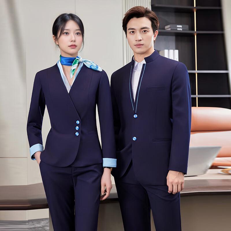 New Chinese Style Stand-Collar Business Suit Set