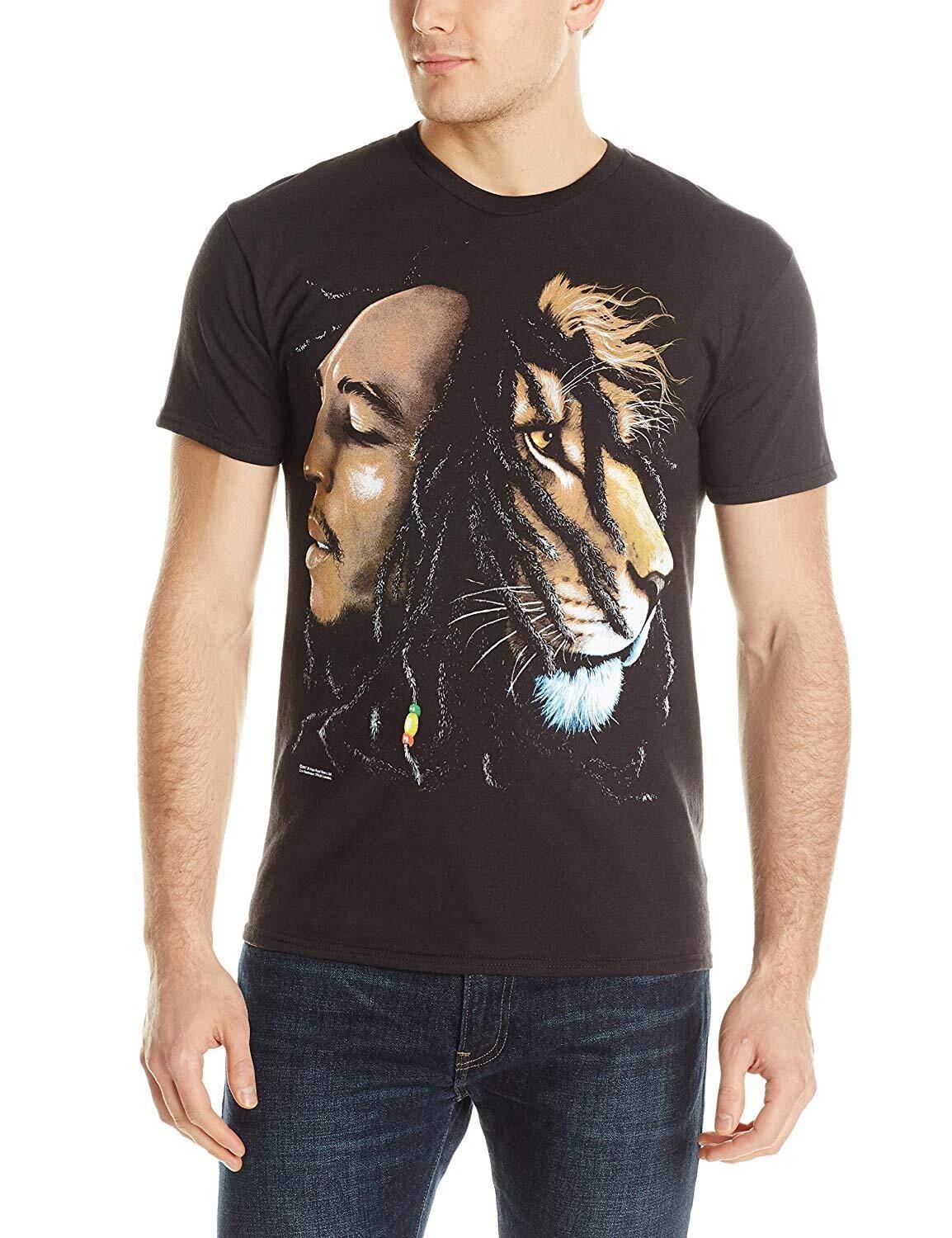 

Authentic BOB MARLEY Lion Head Profile Black T-Shirt S M L XL XXL NEW 3XL