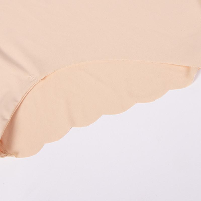 Women's Soft Ultra-thin Seamless Panties Solid Underwear Women's Sexy Low-Rise Ruffles Briefs Lingerie Underpants