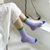 Summer Mesh Hollow Ultra-Thin Socks Color Matching Stained Glass Silk European Trend Internet Celebrity Men'S Tube Socks