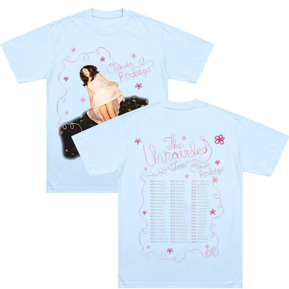 The Unraveled Tour T-shirt 2026 Rodrigo Singer Cotton Clothes Fashion Short Sleeve O Neck Tees Women Men Clothing Graphic Tee