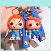 Scary Series Killer Doll Keychain Halloween Themed Silicone Keyring For Birthdays