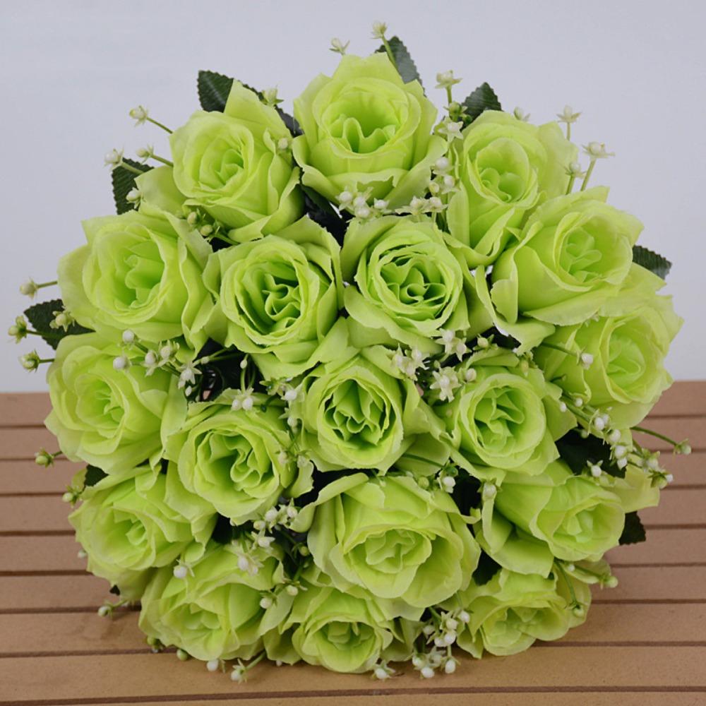 10 Culori Flori Fericite Reale Mini Trandafir Natural Simulat Nou Iarbă de Cristal Buchet Decorativ pentru Casă