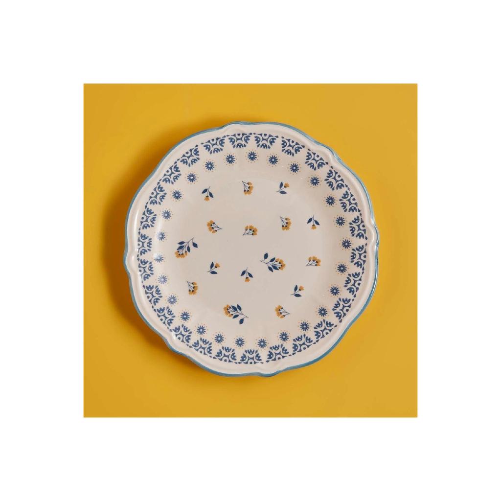 Mabel Steinzeug 24-teiliges Speiseservice für 6 Personen Blau