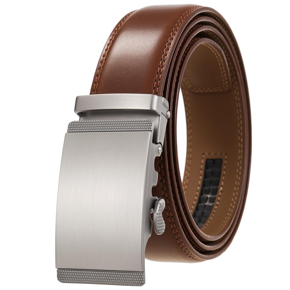 Belt Men'S Two-Layer Cowhide, Automatic Buckle Belt Men'S Leather Belt Ly25-1050-1