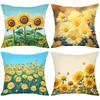 Sunflower Floral Farmhouse Throw Pillow Covers Pattern Cushion Cover Suitable For Sofa Bedroom Car Pillow Cover