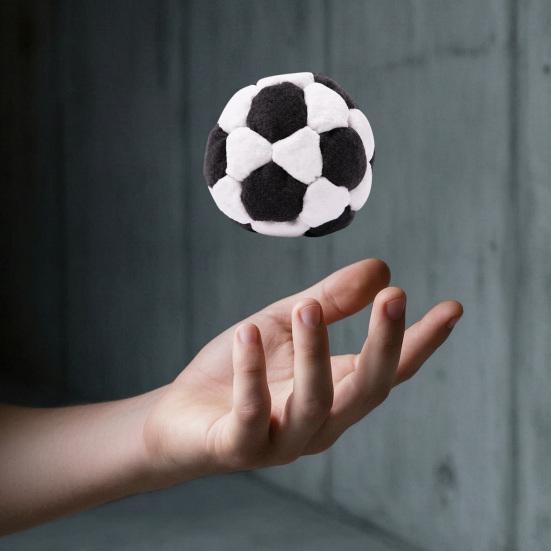 Soccer Sandbags, Soft Plush Football Sack with Spiral Fill, Portable Stress Relief Toy for Kids Adults for Outdoor Fun Foot Coordination Training