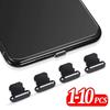 2-10 PCS Metal Anti Dust Plugs For IPhone 14 13 12 11 Pro Max Mini X XR XS 8 Plus IPad AirPods Apple Series Charging Ports Cover