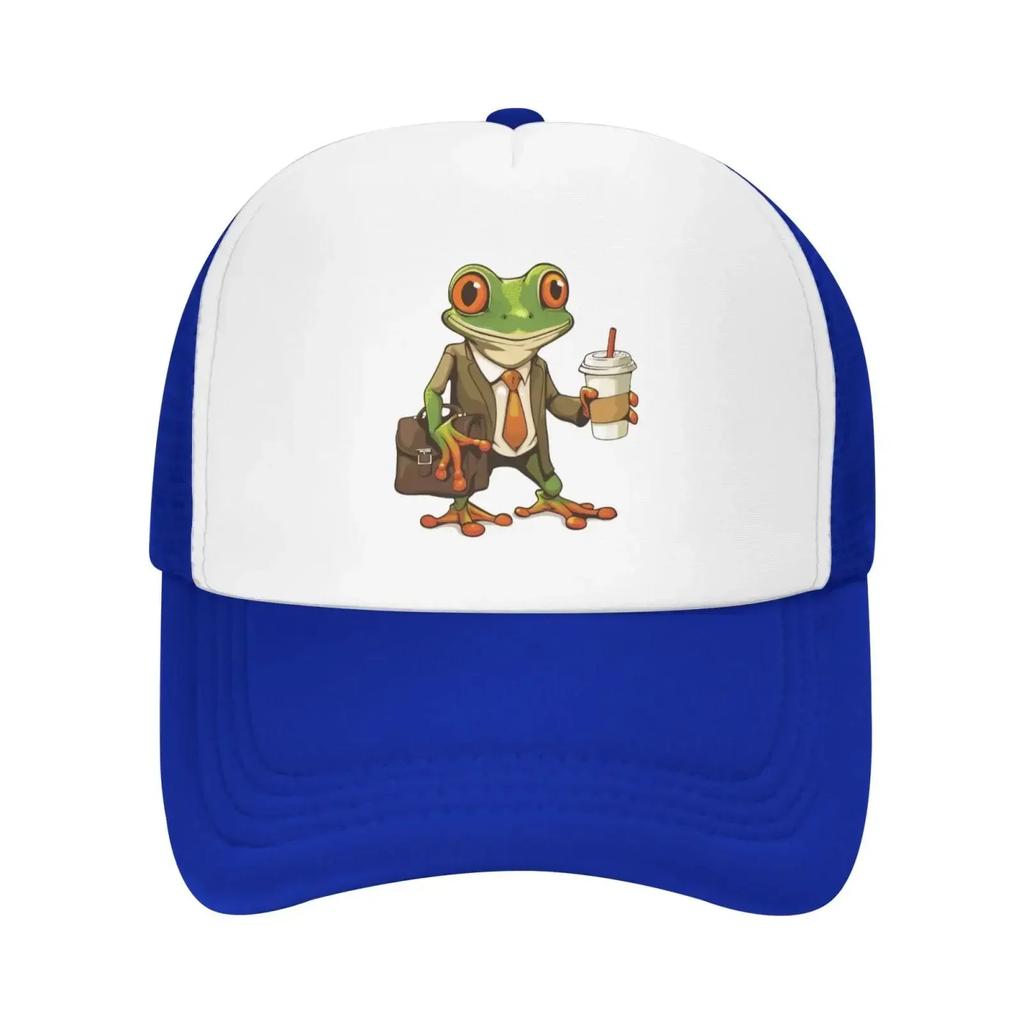 Mesh Dad Hat Adjustable Washed Cool Tree Frog Coffee Baseball Dad Cap Funny Distressed Ball Trucker Cap for Women Unisex Unisex