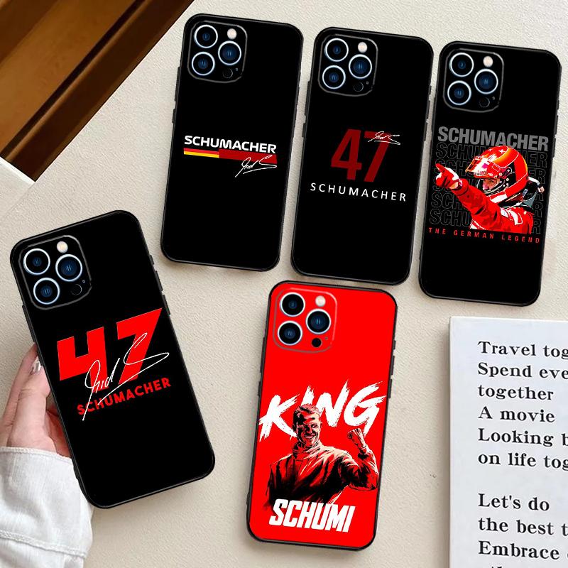 Schumacher Silicone Soft Case For iPhone 17 Air 11 14 15 16 Pro Max 12 13 Mini 16 Plus 16e Back Cover