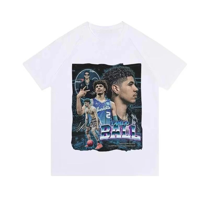 

LaMelo Ball Charlotte Hornets #2 Vintage Streetwear Graphic T-Shirt, Oversized NBA Basketball Tee, Unisex Casual Top L