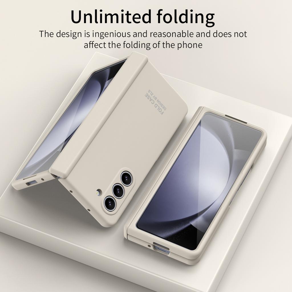 Für Original-Scharnierhülle Für Samsung Galaxy Z Fold 7 6 5 Flüssigsilikon-Rüstung Stoßfest 360° Vollbildschirm-Schutzhülle Fold7