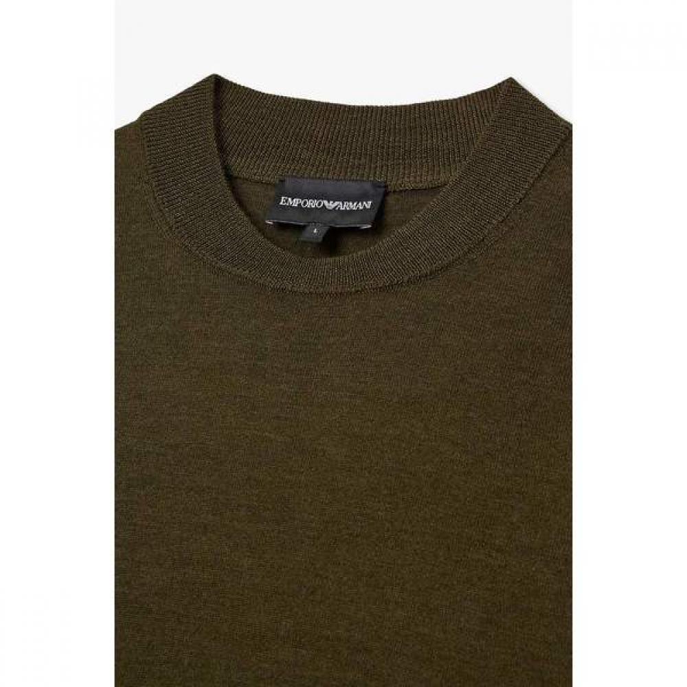 Emporio Armani Men S Logo Patch Wool Knit Pullover A516128028