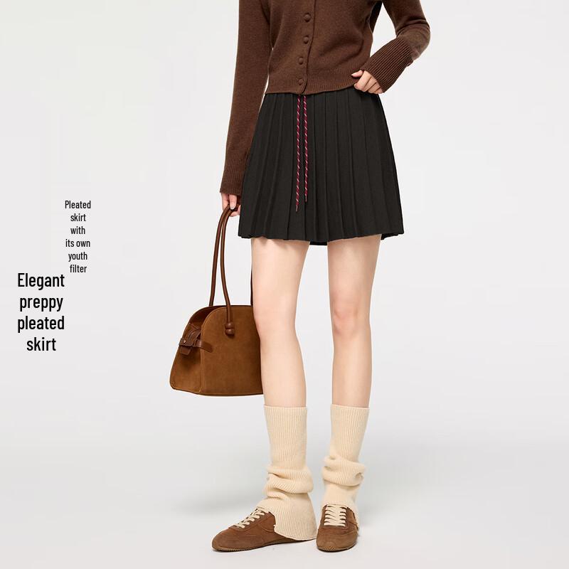 FivePlus Women s Autumn/Winter Pleated A-Line Skirt One Size (160/68A)