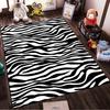 Black and White Zebra Stripe Pattern Area Rug for Living Room Decor Suitable for use as an anti-slip for living room bedroom sofas