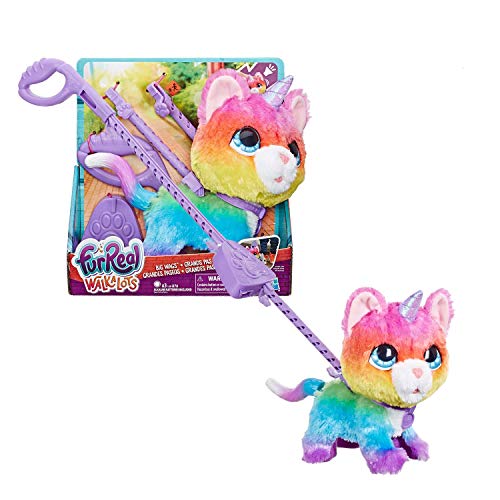 FurReal Walkalots Unicorn Cat E5307, Authentic Electric Plush Toy