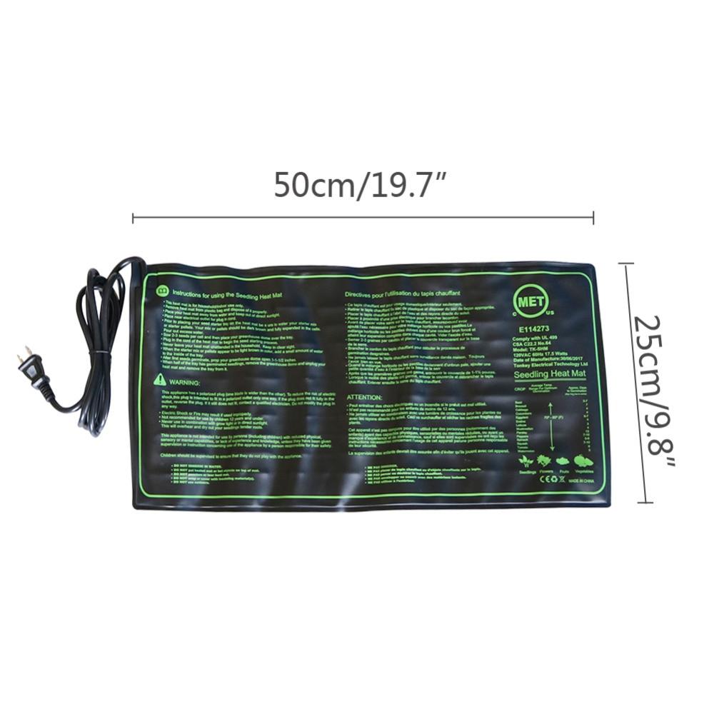 1 Pc Sämling Wärme Matte Pflanze Samen Keimung Wachstum Wärme Matte 50x25 cm 110 V/220 V 18 W Garten Gewächshaus Liefert US UK EU Stecker