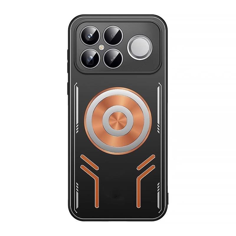 Aluminum Metal Heat Dissipation Back Magnetic Phone Protective Cover for Xiaomi Poco F9 Ultra F9 Pro F8 Ultra F8 Pro Shockproof Wireless Charger Case