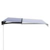 Manual Retractable Awning with LED Lighting 300 x 250 cm Blue & White