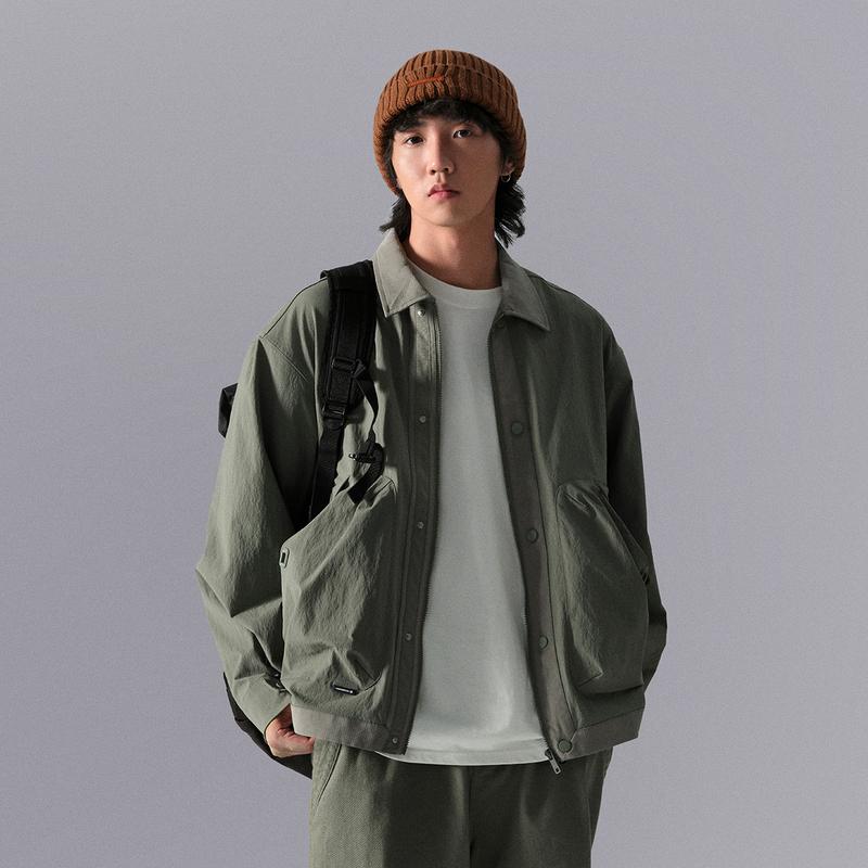 Li Ning Jackets & Coats Men's Snail Smoky Green AJDU281-1