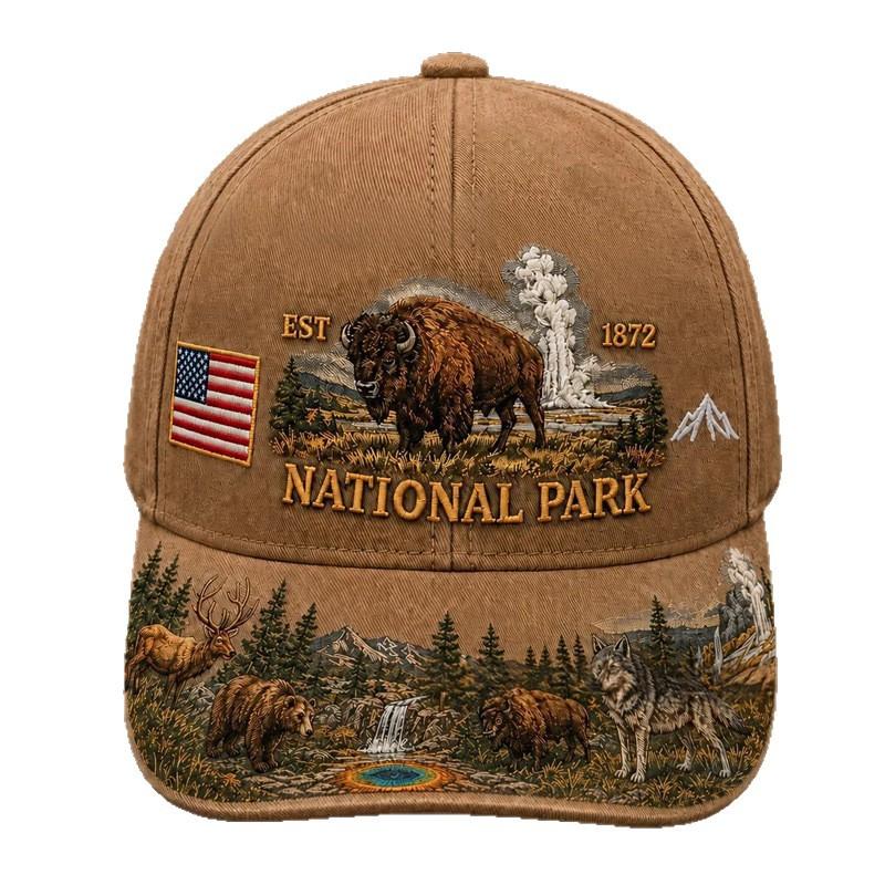 New National Parks Adventure Cap Bison National Park Adventure Cap
