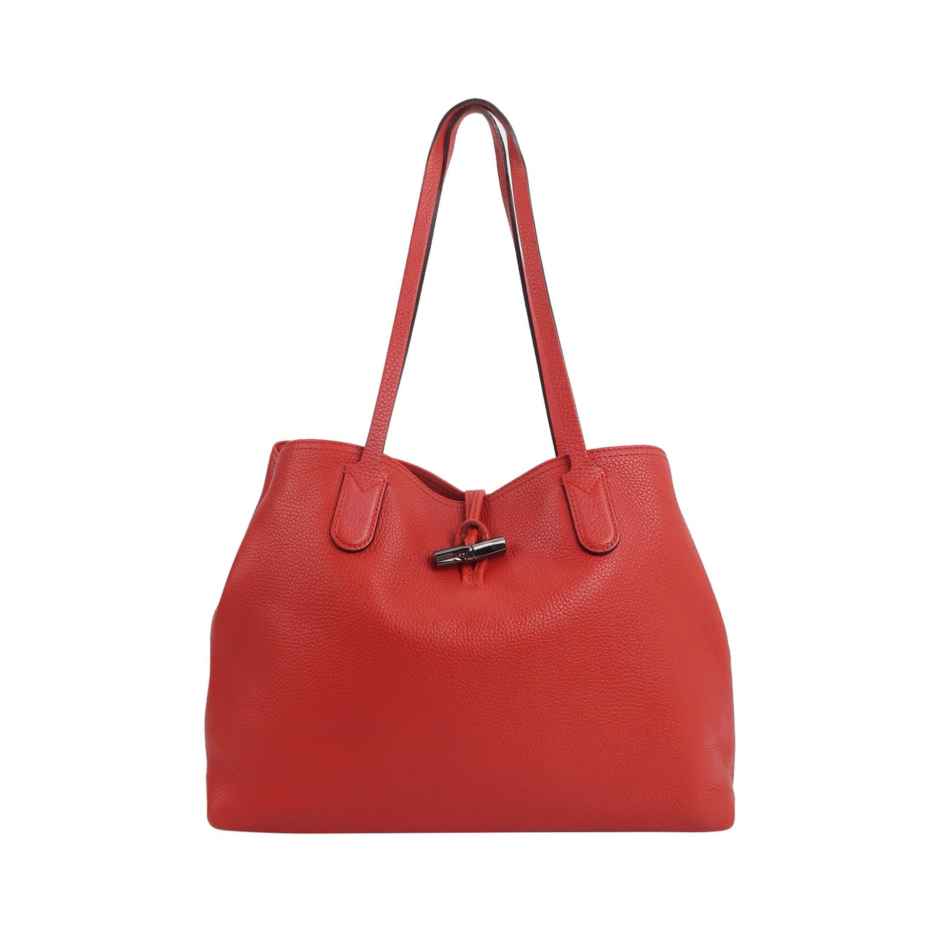 [Pre-Owned] Roseau Series Red Leather Large Shoulder Bag - Very Good #SEGYA ONE SIZE