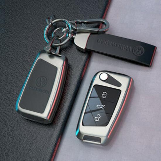 Volkswagen Schlüsselhülle für Lavida, Bora, Tiguan, Magotan, Sagitar, POLO, Golf 8, ID5 - Vollständige Umhüllung