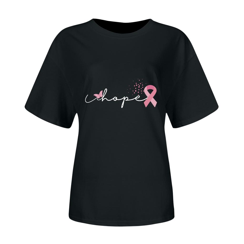 Women's Casual Halloween Breast Print T-Shirt Round Neck Pullover Short Sleeve Top