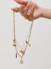 European Luxury Heart Multi-Pendant Double Layer 18K Gold-Plated Stainless Steel Necklace