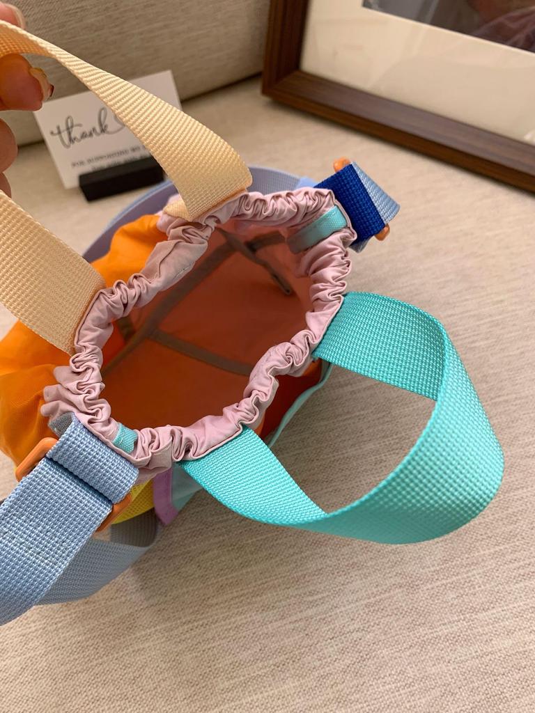 Lovey summer Colourblock Micro Dumpling Nylon Shoulder Bag Bag, Women's