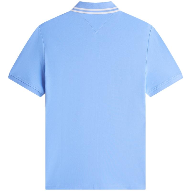 Tommy Hilfiger Green Field Style Sports Embroidered Trim Short Sleeve Polo Shirt Men tops MW0MW43871