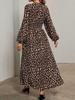 Modisches Europäisches/Amerikanisches Langarm-Schlitz-Rüschen-Laternenkleid für Damen, Herbst/Winter 2026
