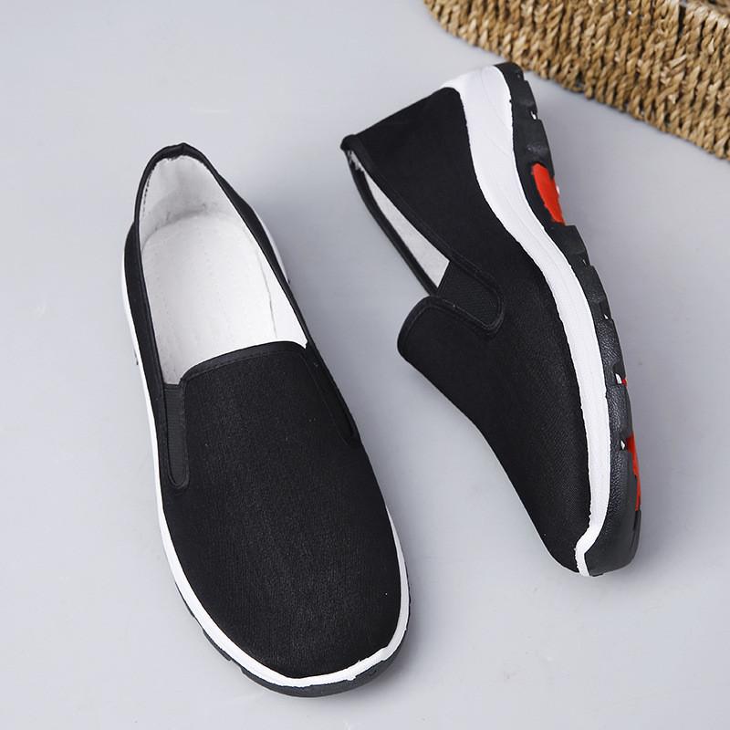 

Мягкая подошва с одной педалью, старые пекинские тканевые туфли Shuiling pilot, повседневная рабочая обувь, дышащая, легкая и удобная универсальная мужская обувь 36