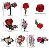  11Pieces Rose Flower Embroidered Iron on Patches Embroidery Applique Patches Sew On Clothing Patches for Clothes Jackets