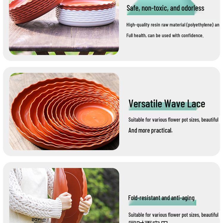 Large Round Plastic Flower Pot Tray for Succulents