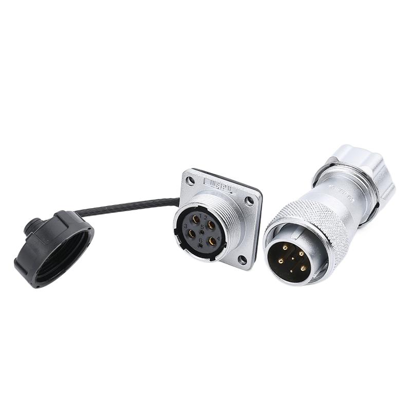 WEIPU WS20 TP+Z M20 Industrial Power Aviation Plug Socket Waterproof Connector 2 3 4 5 6 7 9 12 Pin Screw Lock Panel Connectors