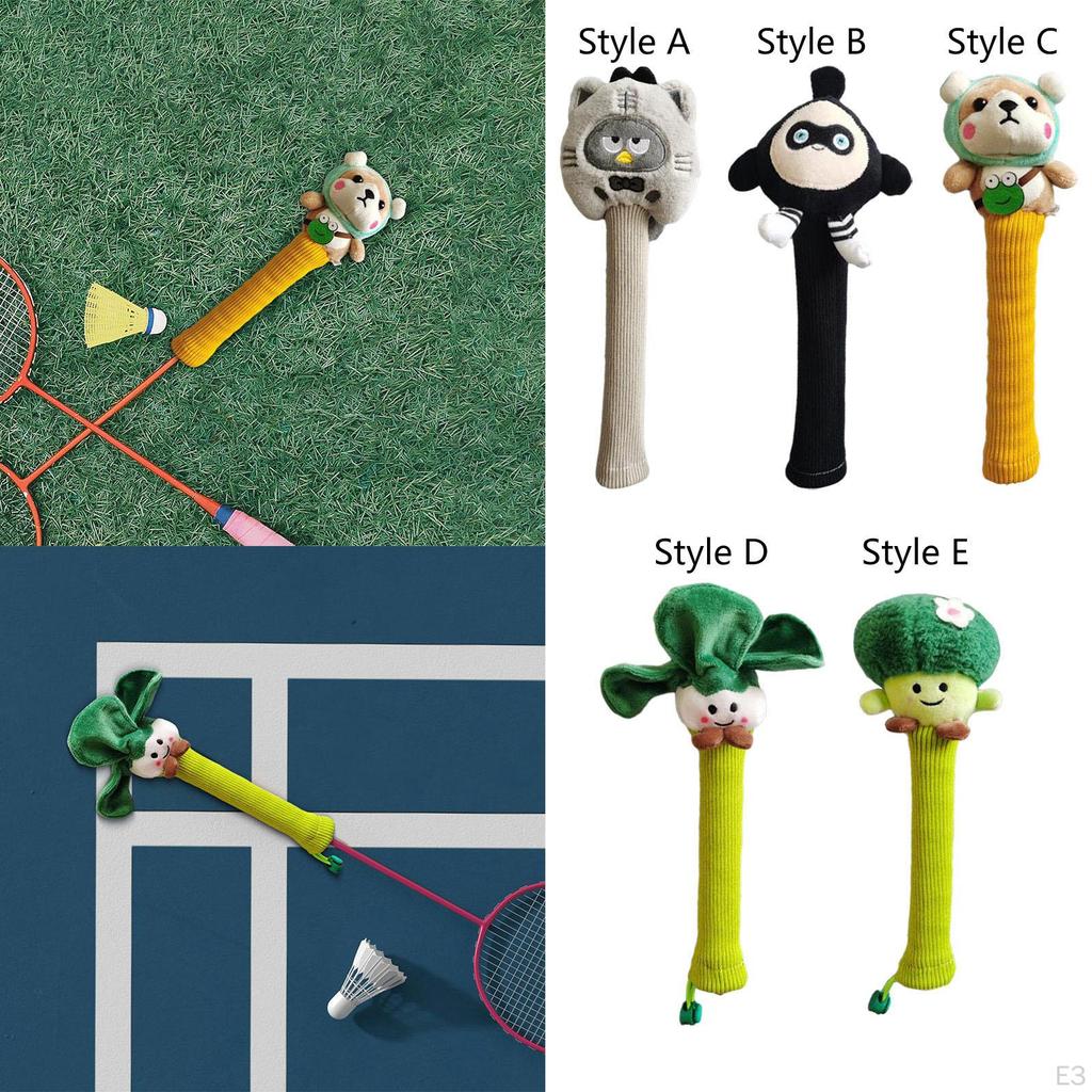 Badminton Racket Handle Cover Overgrip Anti Slip Grip Animal Doll Cute