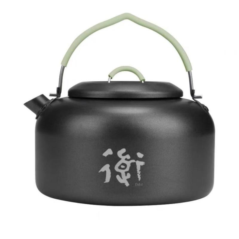 

ALOCS 1,4 л Походный чайник для воды Портативный легкий алюминиевый походный чайник для воды Энергосберегающая версия Походный чайник для воды 15*15*10cm чёрный