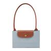 Longchamp Le Pliage Zipper Closure Recycled Canvas Tote Bag Women Tote Gray Blue 1899089P80