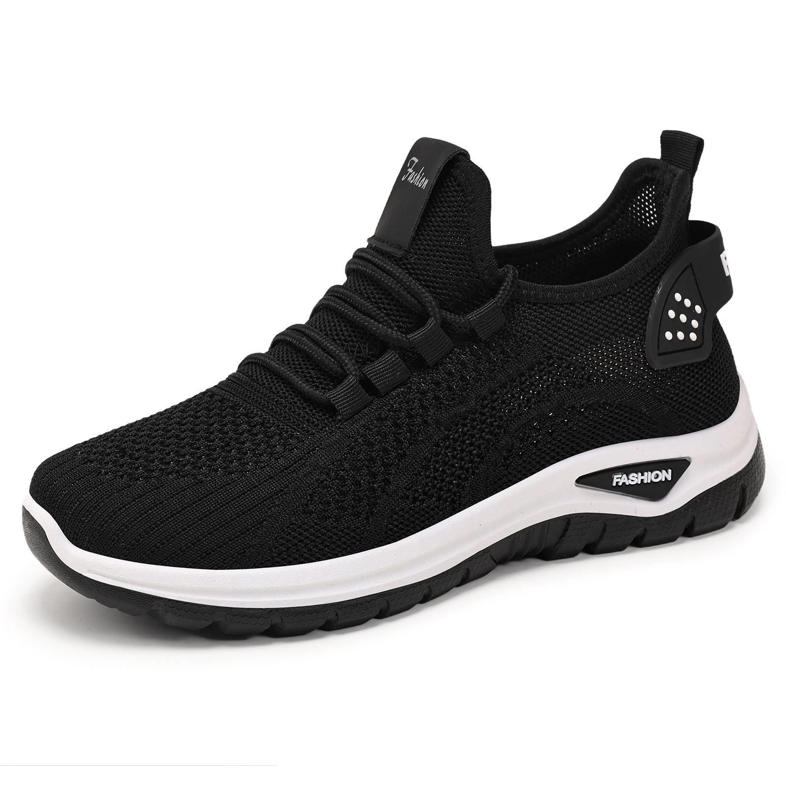 Women s Versatile Spring Flyknit Breathable Sports Shoes - Comfortable Soft Sole Casual Footwear. Size 43