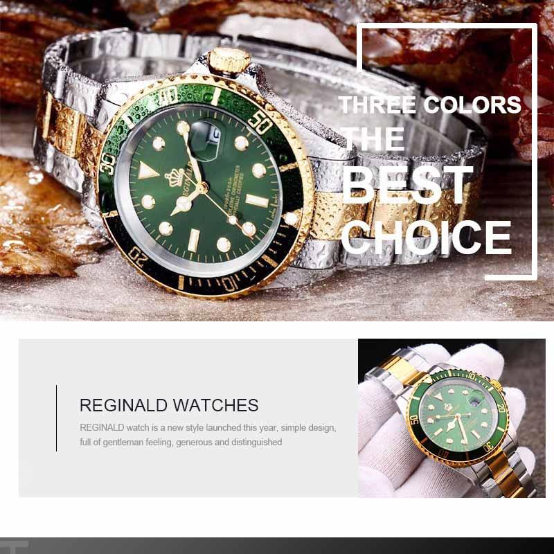 Top Markenuhr Herren Sportuhren Drehbare Lünette GMT Saphirglas Datum Edelstahl Quarzuhren