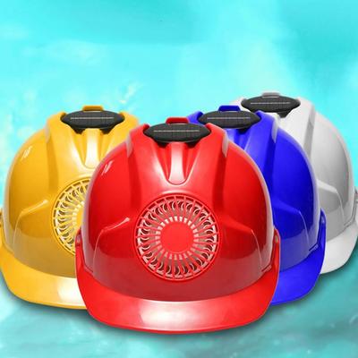 Adjustable Solar Power Fan Helmet Ventilation Sunscreen Safety Hard Hat with Cooling Fan ABS Plastic Protective Cap