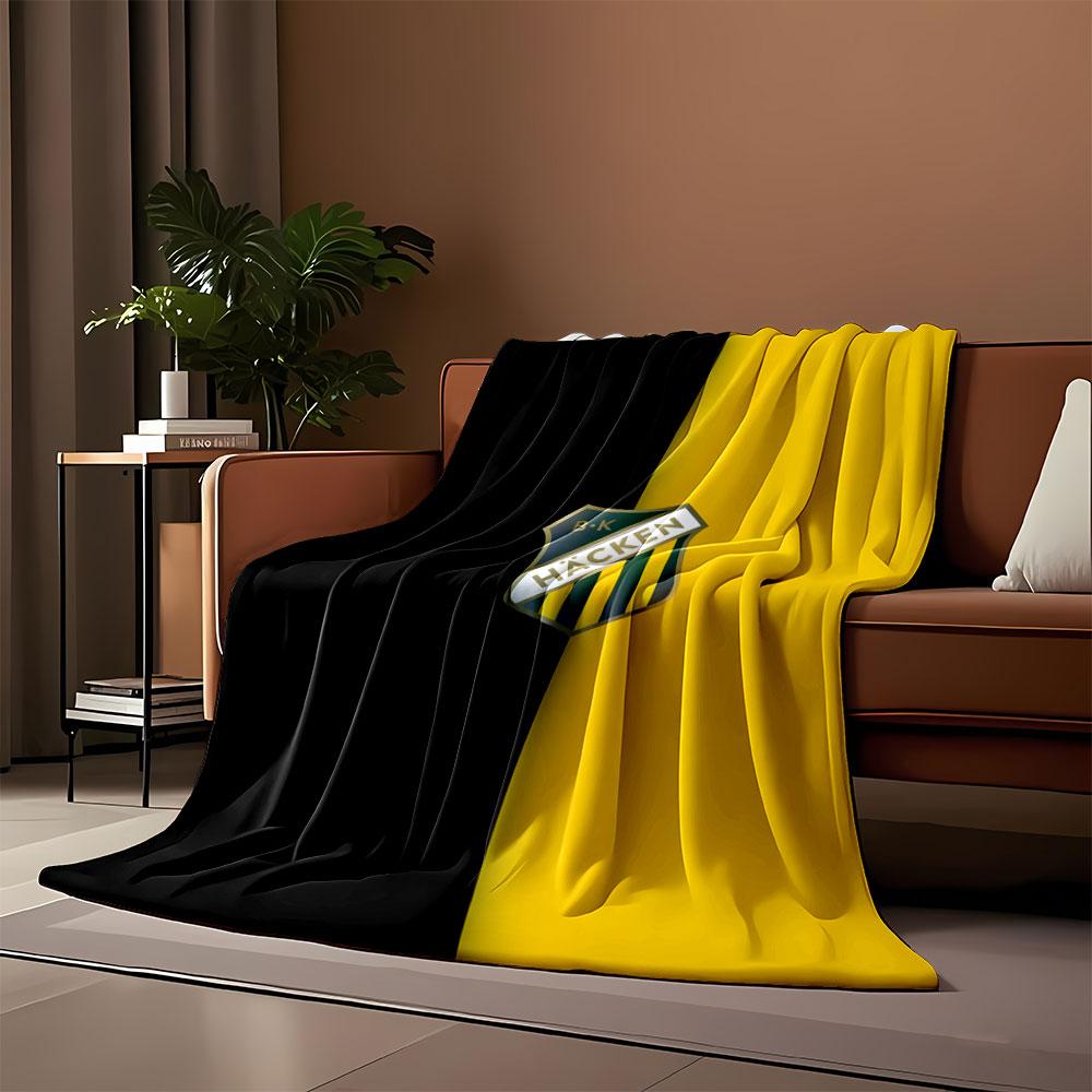 BK Häcken Teamfarben Decke Druckdecke weich und gemütlich perfekt für das Wohnzimmer Bett Sofa oder ein Nickerchen,Geschenk