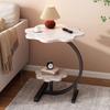 Modern Bedside Sofa Side Table with Storage Rack for Living Room or Bedroom