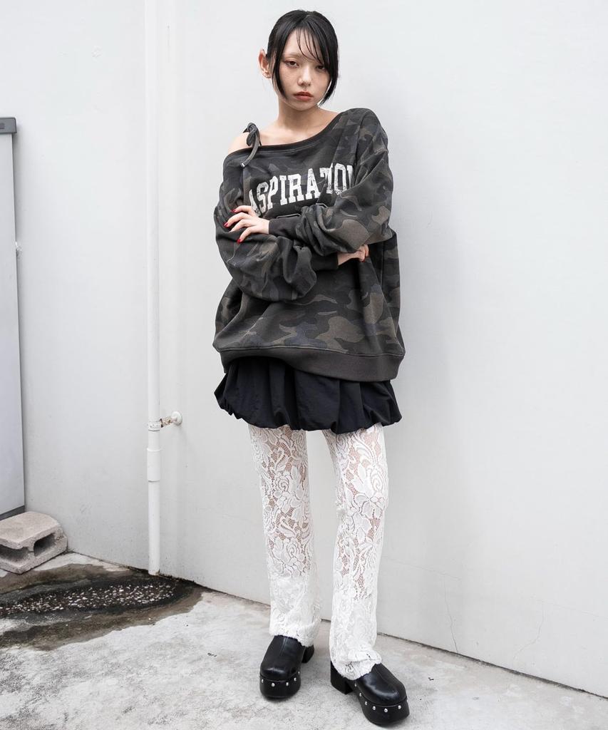 WEGO Graphic Big Sweatshirt Pullover Top for Fall and Gift for Size Pattern 3 2-Way One-Shoulder Winter, Streetwear, Casual, Women, F,