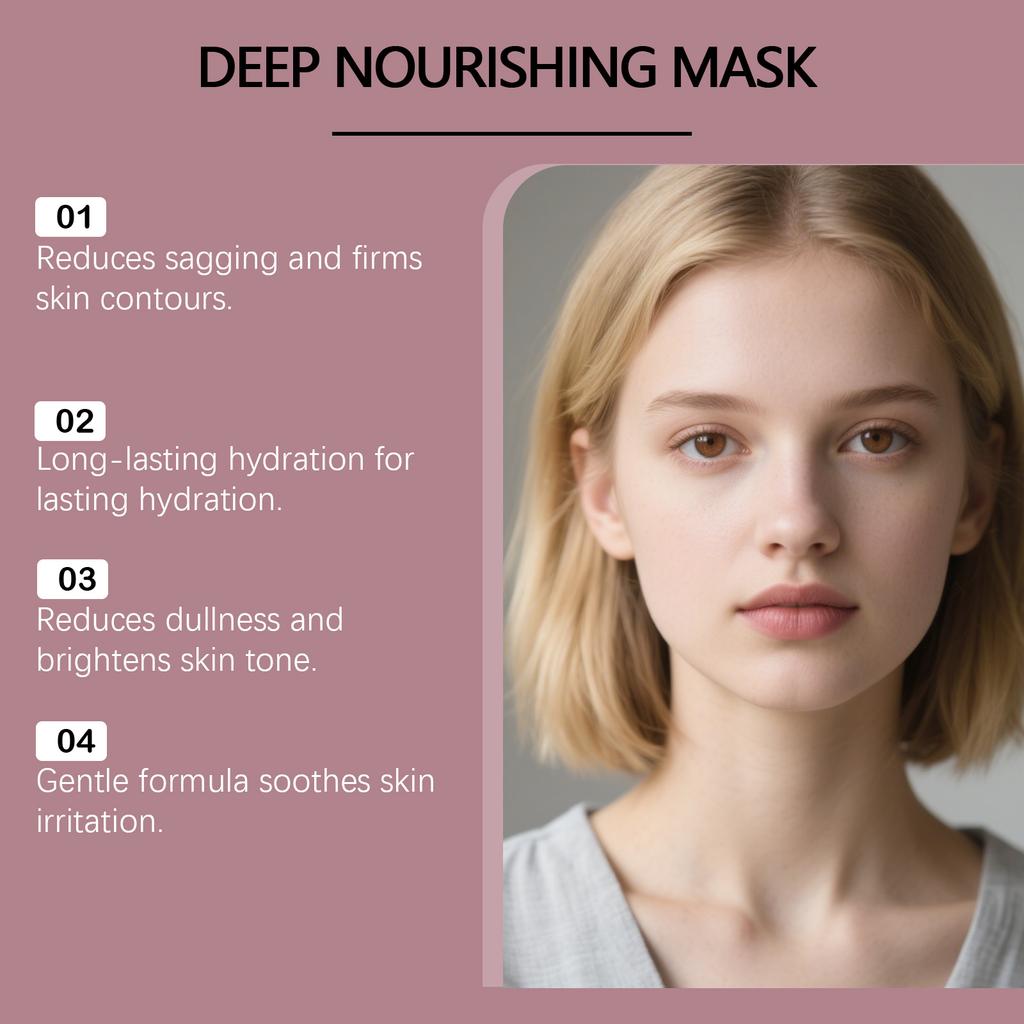 Kollagen Feuchtigkeitsmaske Hellt den Hautton auf, -Falten, Hydratisierende und Feuchtigkeitsspendende Peel-off-Maske.4ML