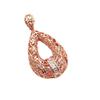 Exquisite Russian Purple Gold Pattern Hollow Pendant, Luxury Rose Gold-Plated Color Gold Water Drop Car Flower Pendant For Women