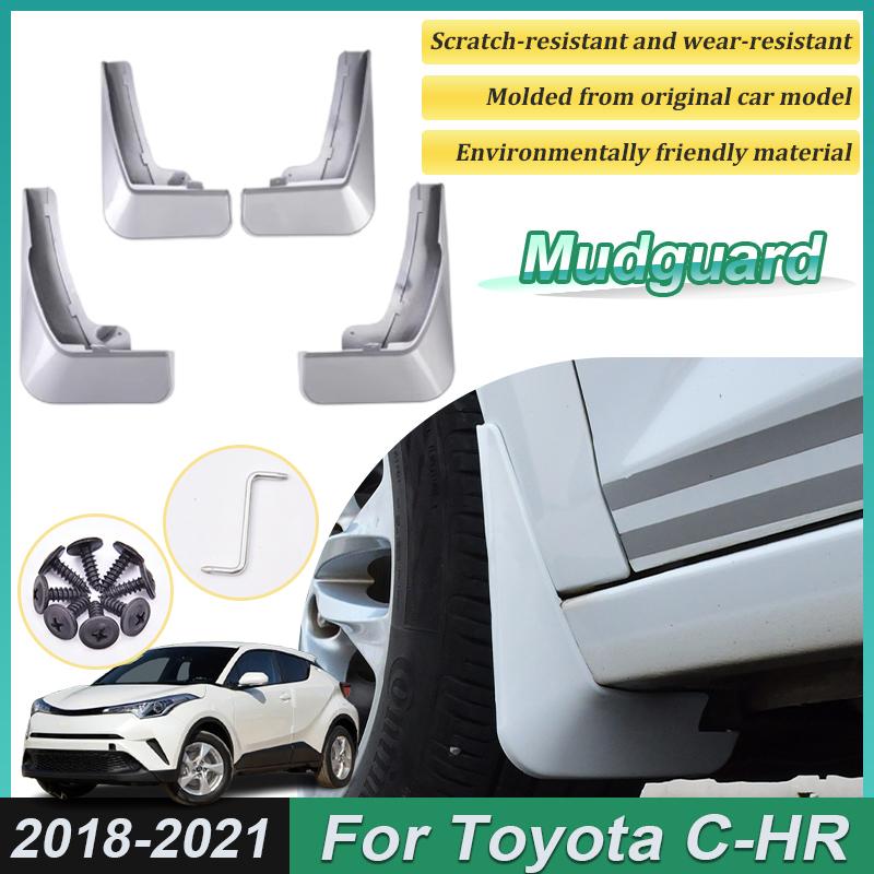 For Toyota C-HR 2018 Accessories IZOA 2018- 4PCS Front Muds Mudguard Splash Guards Rear Muds Fenders Wheels Car Accessories