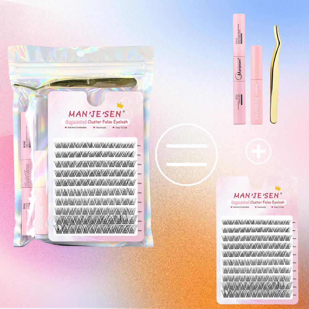 Self Application DIY at Home 120/144/240 Pcs Lash Clusters DIY Eyelash Extension Kit  for Beginners
